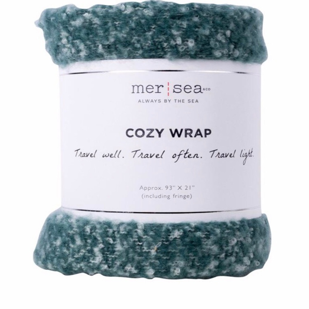 Mer Sea Cozy Wrap Scarf Blue Ombré